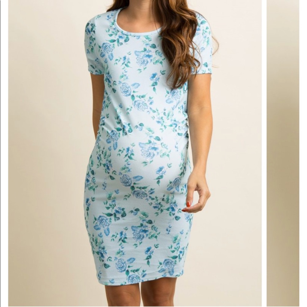Pinkblush Maternity Floral Fitted Dress